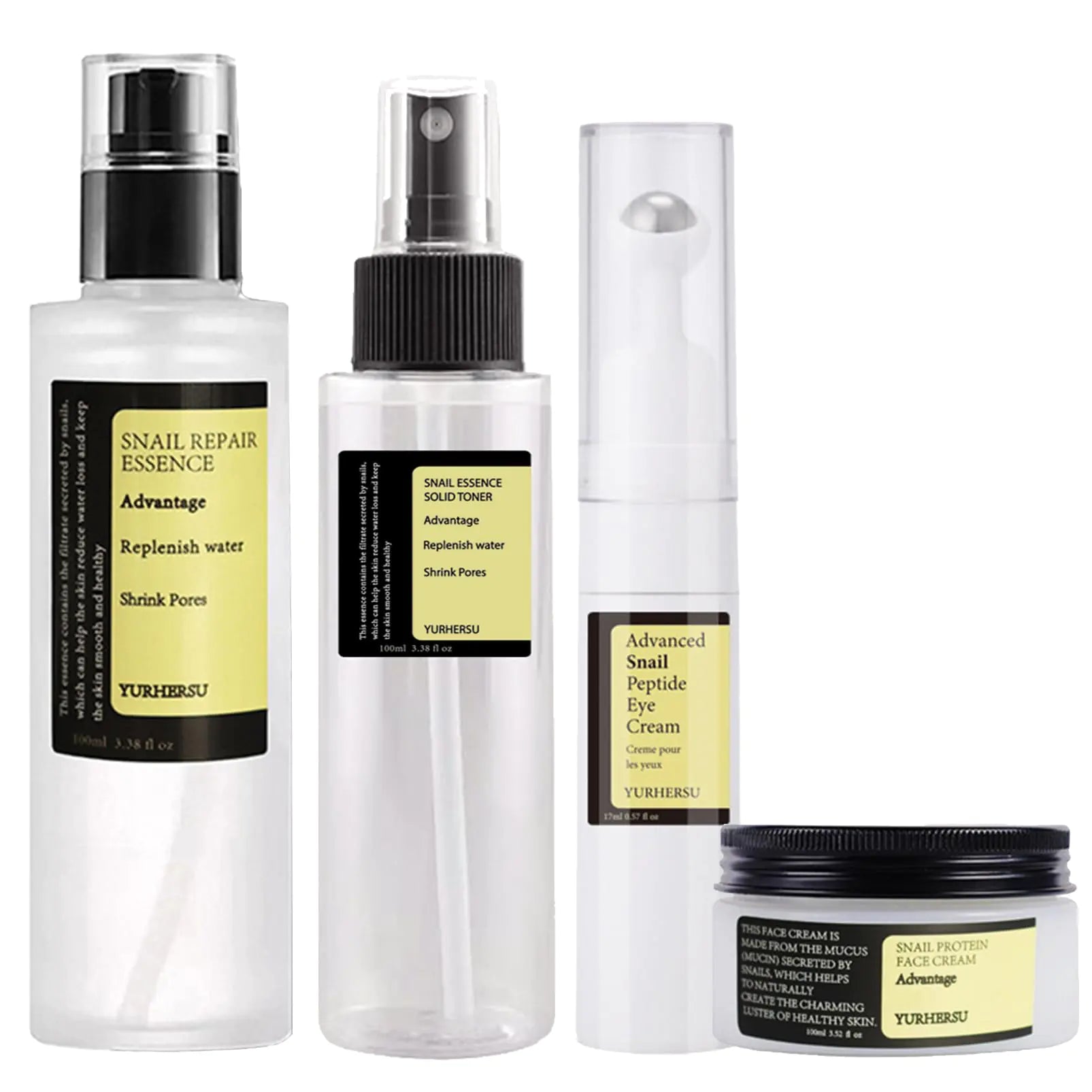 Snail Mucin Hydration Skincare 4PC Set